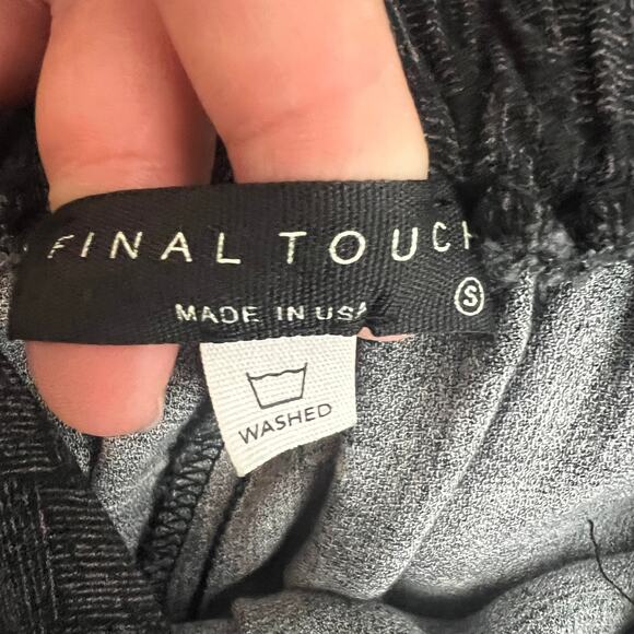 Final Touch Womens Pants XS Twisted Front Pull On Dark Boho Relaxed Retro Y2K - Picture 2 of 10